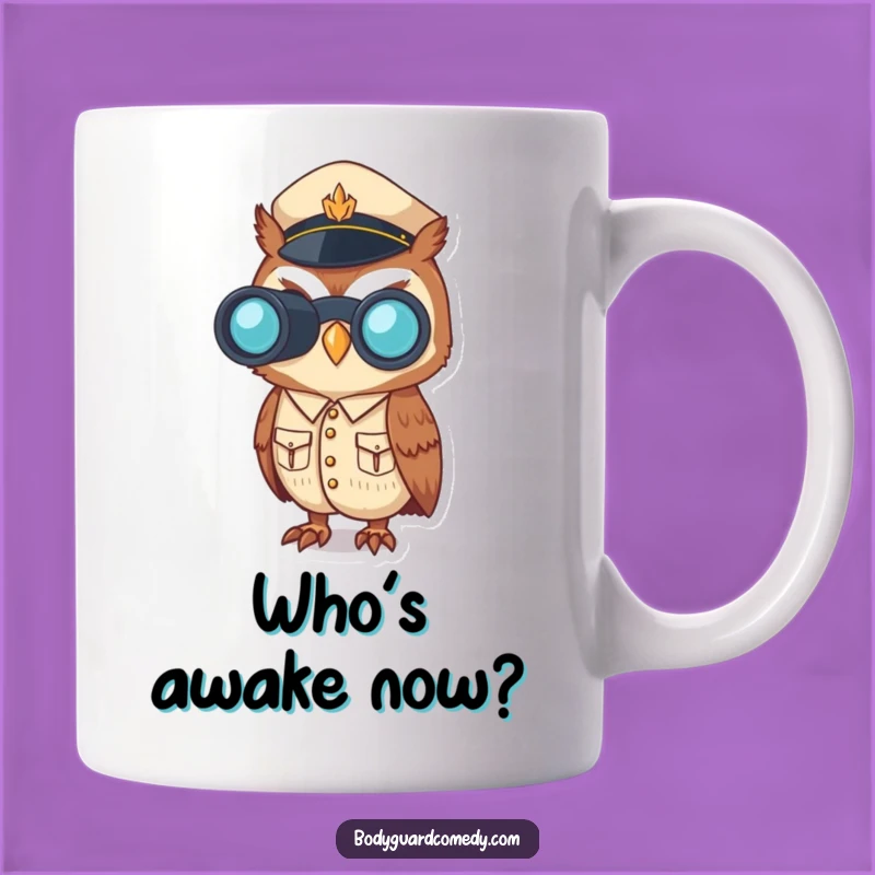 Funny Vigilant Owl Uniform Mug - Perfect Alert Gift for Owl Lovers