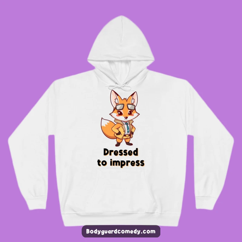 Funny Alert Fox Hoodie - Sharp Outfit Sweatshirt, Great Humorous Gift