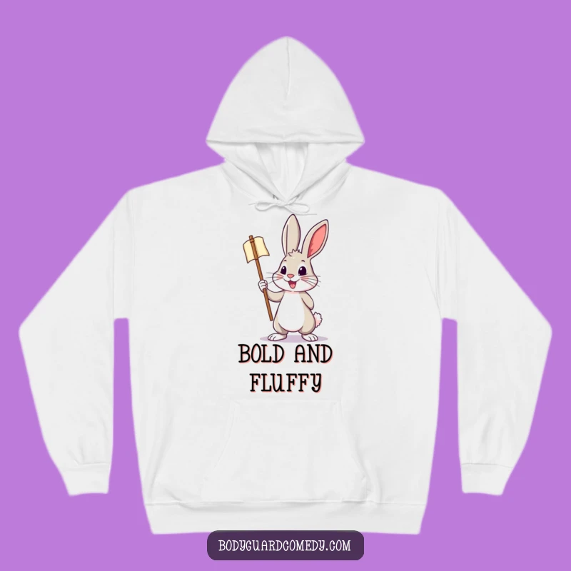Funny Brave Rabbit Hoodie - Cozy Energetic Sweatshirt, Great Humorous Gift