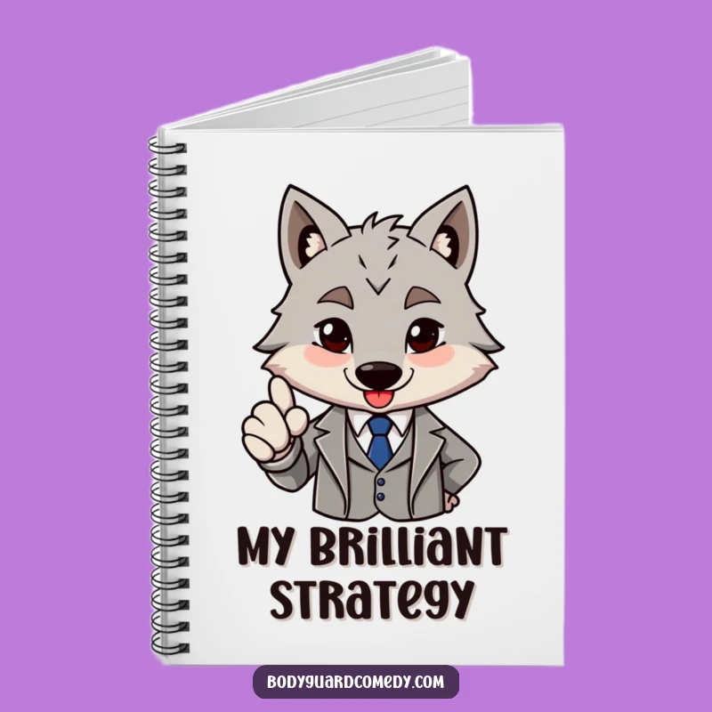 Funny Wolf Notebook: Sharp Suit Nod, Brave Approval Notes, Humorous Gift!