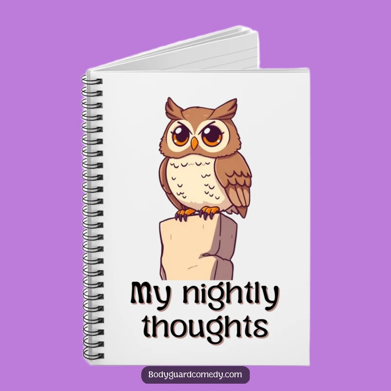 Funny Owl Notebook: Watchful Scanner, Horizon Notes, Humorous Gift!