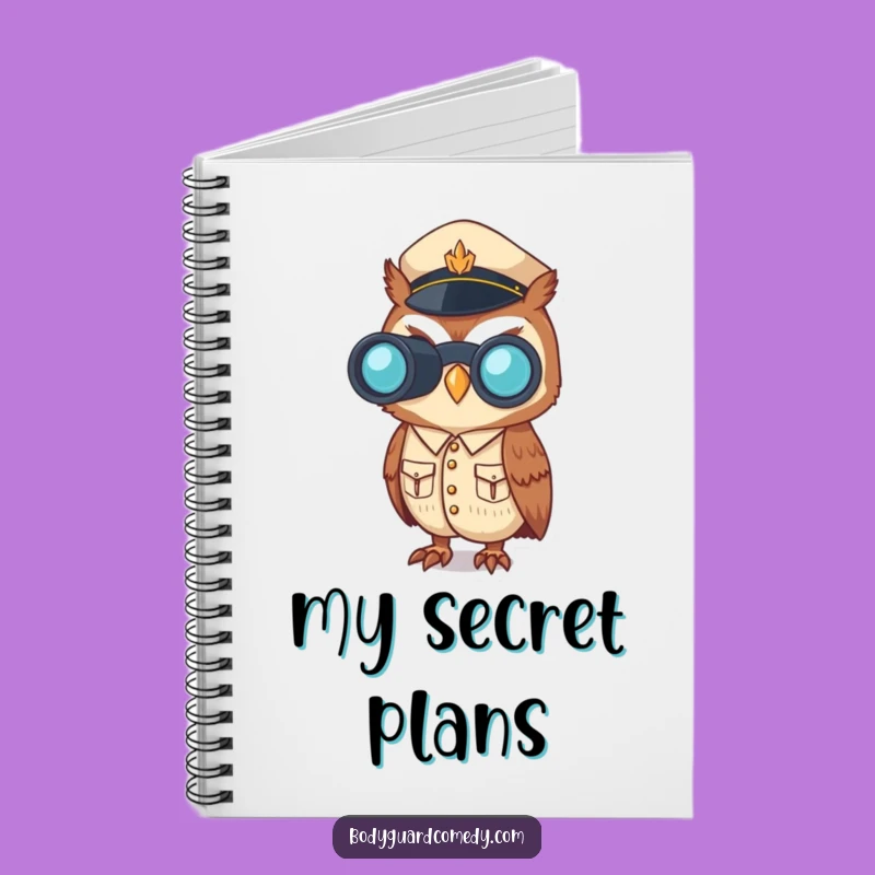 Funny Vigilant Owl Notebook - Lined Journal for Alert Notes, Humorous Gift
