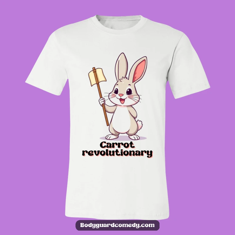 Funny Rabbit Banner Tee - Brave & Energetic Shirt, Ideal Humorous Gift